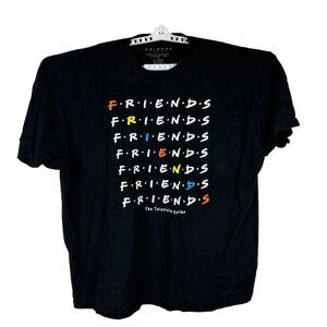 Friends The Television Series Black T-Shirt 3XL 100% Cotton Women's Short Sleeve
